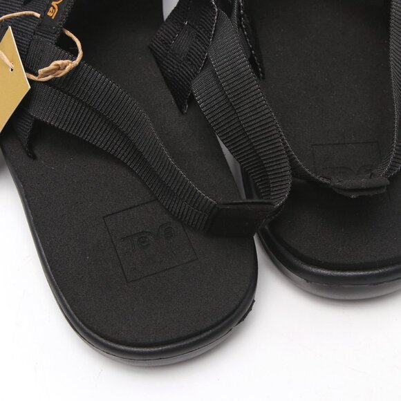 TEVA Voya Strappy Sandals Black Crisscrossed Shoes Elastic Recycled Summer - Picture 10 of 12